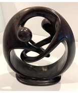 Entwined / Encircled Couple 8” Modern Dark Brown Sculpture - $77.95 CAD