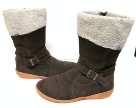 Merrell Mimosa Brown Suede Boots Women&#39;s Big Kids Zip Distressed Us 6.5 Eur 37.5 - £23.01 GBP