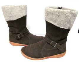 MERRELL MIMOSA Brown Suede Boots Women&#39;s Big Kids ZIP Distressed US 6.5 ... - $28.95