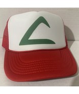 Vintage Pokémon Hat Ash Trucker Hat Game  Cap SnapBack Unworn Red Adjust... - $17.99