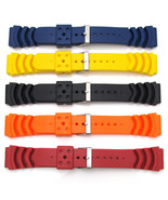 Five Mens Watch Strap Bands For SEIKO MONSTER Rubber Divers Diving 20mm-... - £24.77 GBP
