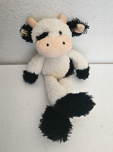 Plushland Cow Plush Stuffed Animal Black White Long Legs Small - £19.59 GBP