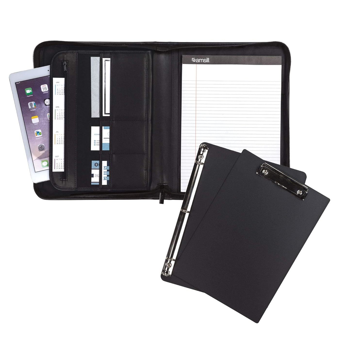 Primary image for Samsill Professional Padfolio Bundle, Includes Removable Clipboard, 0.5-Inch Rou