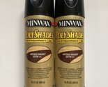 2 Pack - Minwax Polyshades Satin Antique Walnut Stain Polyurethane Spray - £56.02 GBP