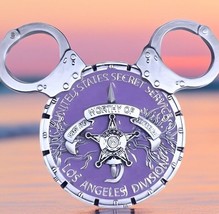 Disneyland Mickey Ears Purple Disney Challenge Coin U.S. Secret Service Office - £11.72 GBP