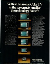 1972 Panasonic Vintage Print Ad Color TV Screen Gets Smaller Technology ... - $14.45