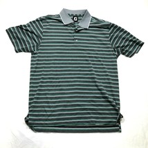 FootJoy Polohemd Herren L Grau Grün Weiß Gestreift Kurzärmelig Golf Atmu... - $19.78