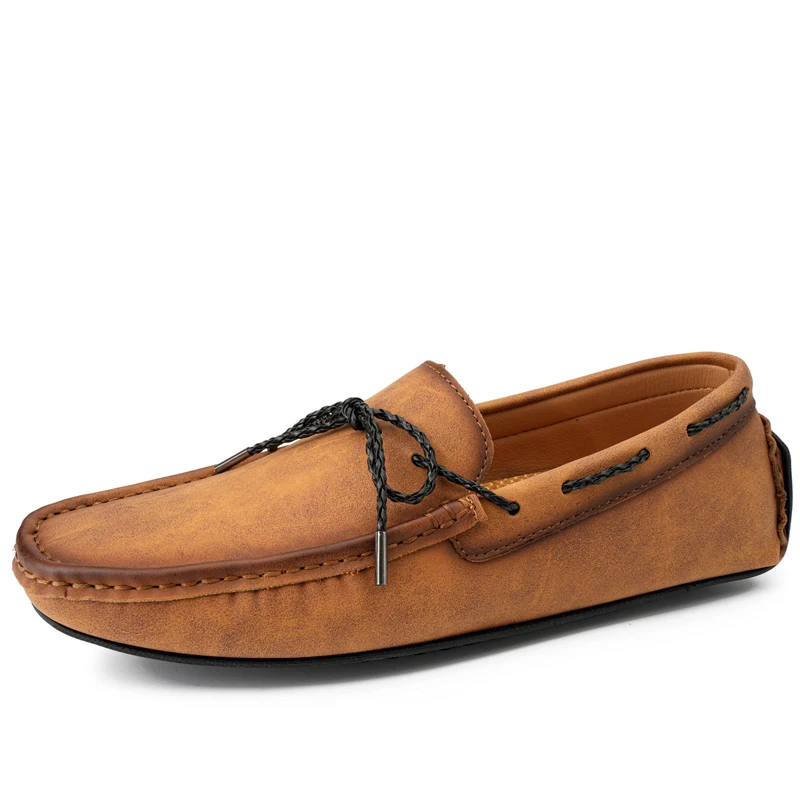 Men High Quality Leather Loafers Men Slip on Casual Shoes Moccasins Men&#39;s Flats  - £43.73 GBP