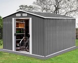 10X8 Ft Outdoor Metal Storage Shed,Waterproof Metal Garden Tool Storage ... - $1,004.99
