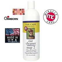 Gimborn Miracle Care R-7 Step 2 PRO EAR CLEANER PET Grooming CAT DOG 16 oz - £18.92 GBP