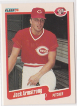 Jack Armstrong Reds Pitcher 1990 Fleer Card # 412 Near-Mint - $1.44