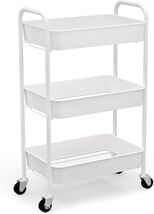 Stylish 3-Tier Rolling Cart - Durable Kitchen Organizer with Heavy-Duty ... - $91.03