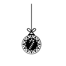 candy cane snowflake Ornament outline SVG, Digital Download, Christmas Tree bulb - £0.79 GBP