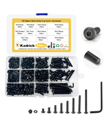 540PCS M4 Metric Screws Nuts Washers Kit, M4x6-40mm Hex Button Head Bolts - $451.10 MXN