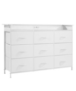 VEVOR 9 Drawer Dresser, Tall Drawer Dresser with Fabric Bin, Closet Stor... - $2,868.70 MXN
