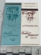 Lot Of 2 Matchbook Cover Chalet Suzanne  Lake Wales, FL restaurant  gmg Unstruck - £11.65 GBP