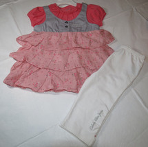 Calvin Klein 24M Baby girls 2 pc set Dress pants leggings 3702178-99 NWT *^ - $18.01