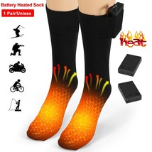4.5V Electric Heated Socks Rechargeable Battery Foot Warm Socks Skiing C... - £29.89 GBP