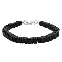 Handmade Natural Black Spinel Gemstone Healing Reiki Unisex Bracelet Jewelry - £7.08 GBP