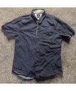 7 Diamonds Button Down Fusion Floral Dot Print Men (M) Medium Navy Blue - €15,44 EUR