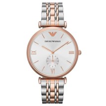 Emporio Armani AR1677 Mens Rose Gold &amp; Stainless Steel Watch - £99.11 GBP