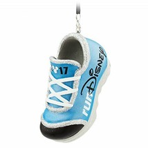 2017 Run Disney Parks Disneyland World Blue Sneaker Shoe Ornament - $21.23