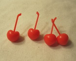2015 Hi-Ho! Cherry-O Board Game Piece: lot of (4) Red Cherries - $1.75