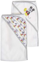 Cudlie Disney Mickey Mouse Baby Boys 2 Pack Rolled Hooded Towels On Head... - $9.99