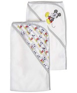 Cudlie Disney Mickey Mouse Baby Boys 2 Pack Rolled Hooded Towels On Head... - $13.60 CAD