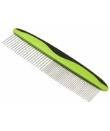 Pet Life ® Grip Ease&#39; Wide and Narrow Tooth Grooming Pet Comb - £10.01 GBP