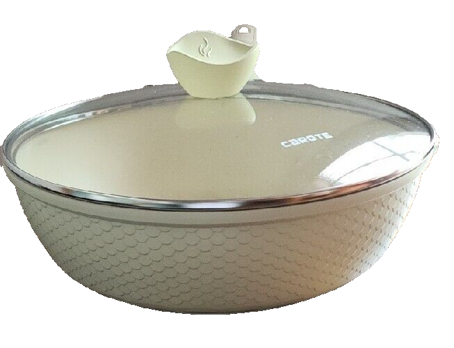 CAROTE 5.7 Qt Saute Pan w/Lid Induction Stone Nonstick Aluminum/Granite ~ GREEN Item image 6