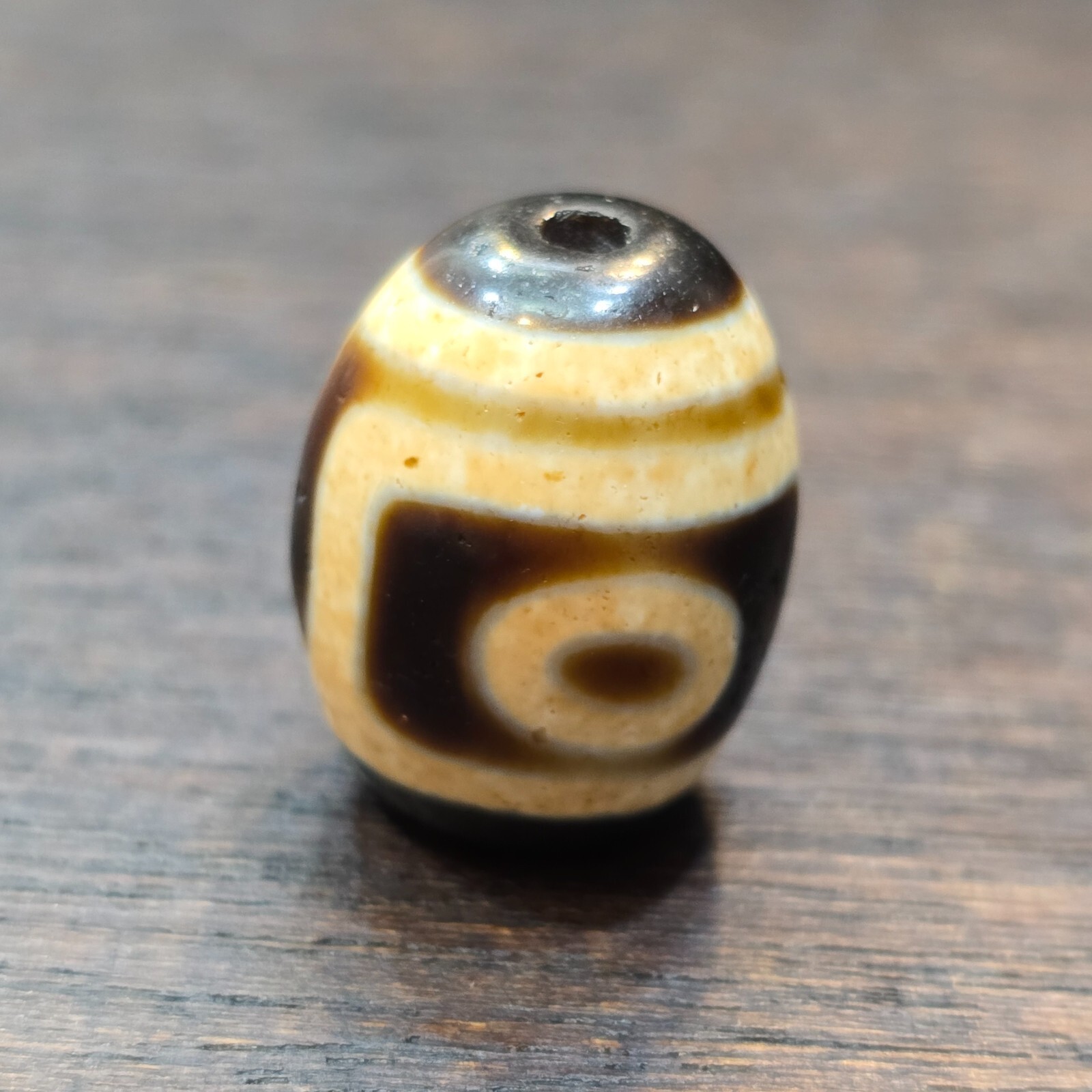 Antik Stil Alt Tibetisch 2 Augen Achat Stein Dzi Perlen Amulett Item image 3
