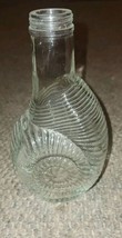 Vintage Clear Seashell Nautilus Embossed Bottle Beach Theme - $14.99