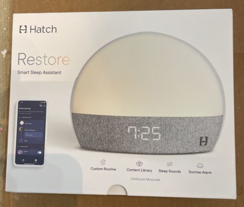 Primary image for Hatch RESTORE Smart Sleep Assistant w/ Sleep Sounds RESTORE03 Gray BRAND NEW
