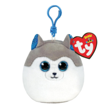 Ty Squishy Beanies 3&quot; Key Ring Plush - New - Slush the Husky - £7.71 GBP