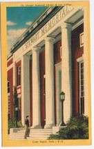 Iowa Postcard Cedar Rapids Stewart Memorial Library At Coe College - £3.10 GBP