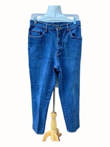 Bill Blass Petite Easy Fit Ladies blue denim classic 5 pocket design jeans 10P - £22.12 GBP