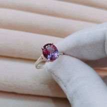 925 Sterling Silver Ring lab created alexandrite ring Color Change Gemstone Ring - £38.22 GBP