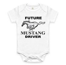Rare New Future Mustang Driver Baby Cotton Funny 3-6 Months Onesie Romper - $19.92