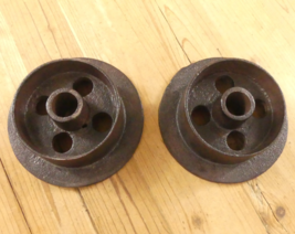 2 Mining Ore Car Mine Cart Wheels Cast Iron 5 3/4&quot; Diameter *READ DESCRI... - $39.99