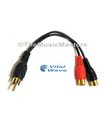 Premium RCA Audio &quot;Y&quot; Cable Adapter HQ Splitter 1 Male to 2 Female Jacks... - £5.78 GBP