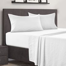 White Microfiber Comfort 4 Piece Bed Sheet Set Deep Pocket 1800 Series Hotel - £19.12 GBP+