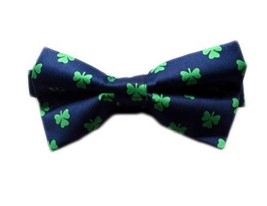 Danggi Man Men&#39;s St Patrick&#39;s Green Shamrock Bowtie Bow Tie - Blue - One Size - £12.39 GBP
