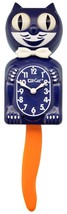 Kit-Cat Klock Galaxy Blue White Bow Tie and Orange Tail Clock - $99.95