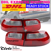 Red &amp; Clear Rear Tail Light Lamp For Honda Civic 92-95 EG6 3Dr Hatchback... - £148.36 GBP