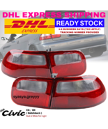 Red &amp; Clear Rear Tail Light Lamp For Honda Civic 92-95 EG6 3Dr Hatchback... - $254.56 CAD