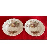 Vintage 2 Ridgway Staffordshire Tea Cup Saucers Scalloped Devon Fruit En... - $12.49 CAD