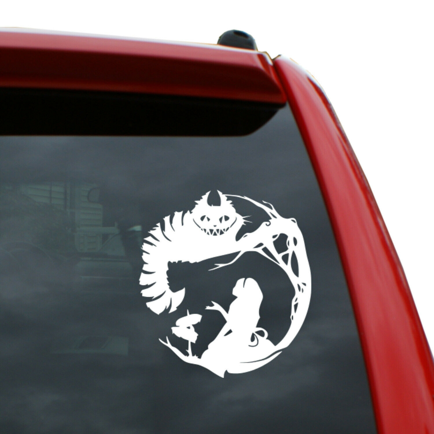 Alice in Wonderland - Alice & Cheshire Cat Vinyl Decal | 5" tall