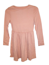 Yobecho Woman&#39;s Pink Long Sleeve Round Neck A-Line Loose Dress - Size: M - $6.62