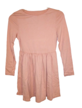 Yobecho Woman&#39;s Pink Long Sleeve Round Neck A-Line Loose Dress - Size: M - £11.60 GBP